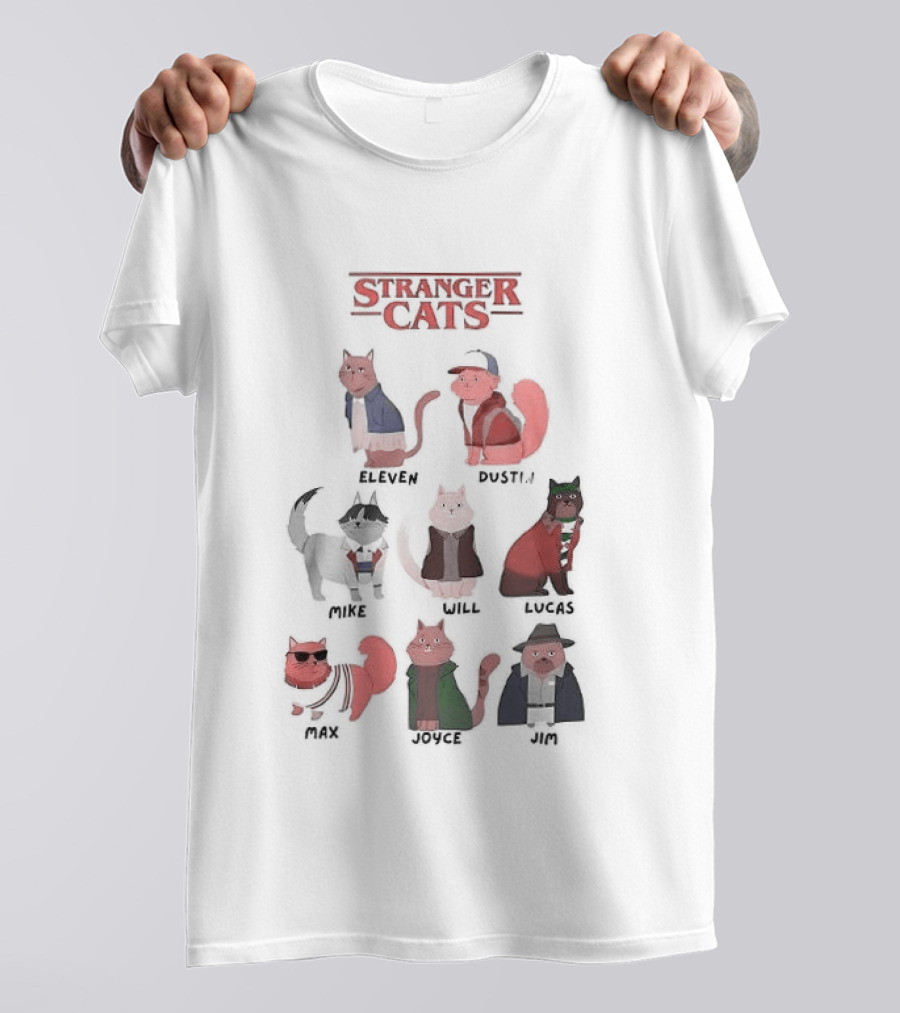 Stranger Cats Eleven Dustin Mike Will Max Hopper 2023 T-Shirt