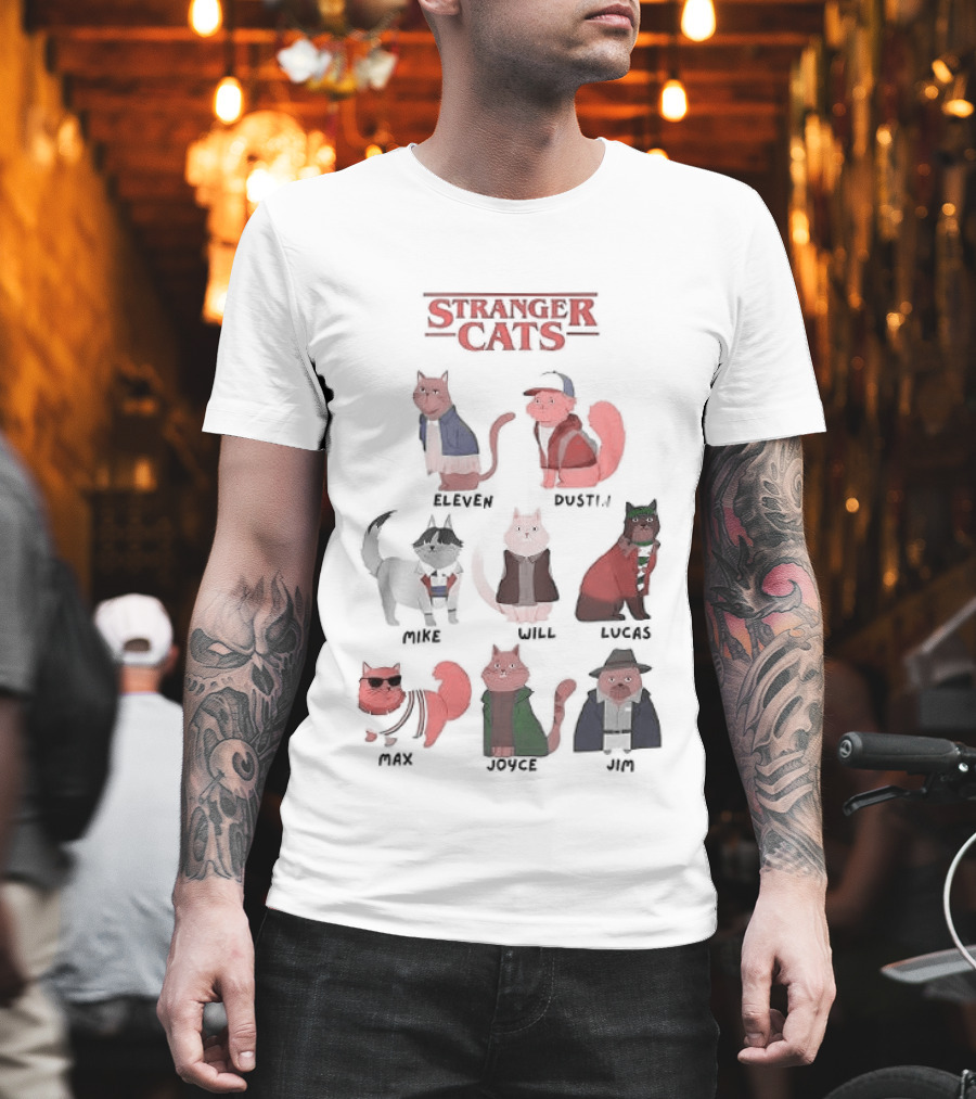 Stranger Cats Eleven Dustin Mike Will Max Hopper 2023 T-Shirt