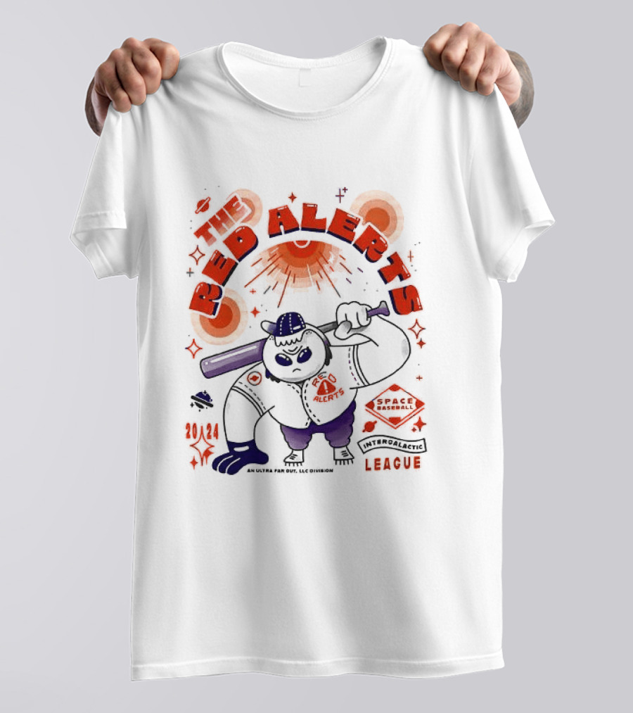 Space Cowbear League Red Alerts Team Fan T-Shirt