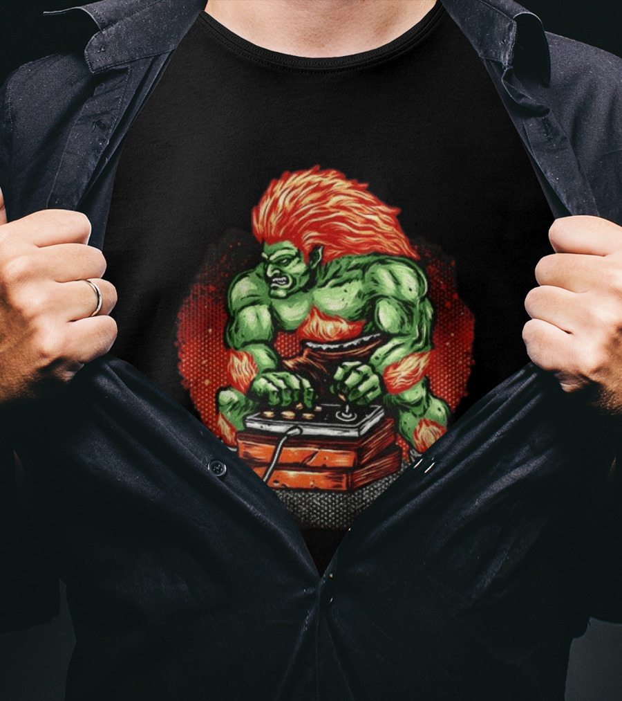 Blanka Beast Of The Arcade Classic Video Game Joystick Action T-Shirt