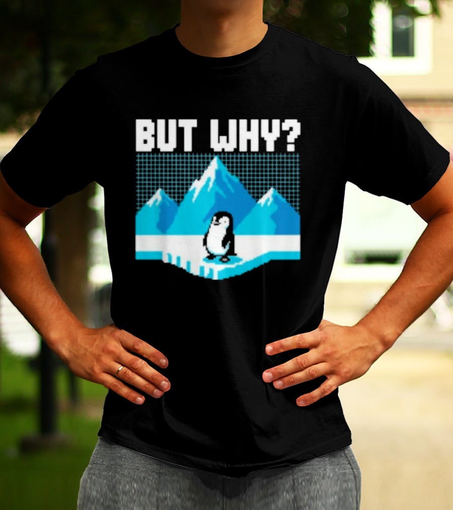 But Why Penguin Arctic Mountains Iceberg T-Shirt