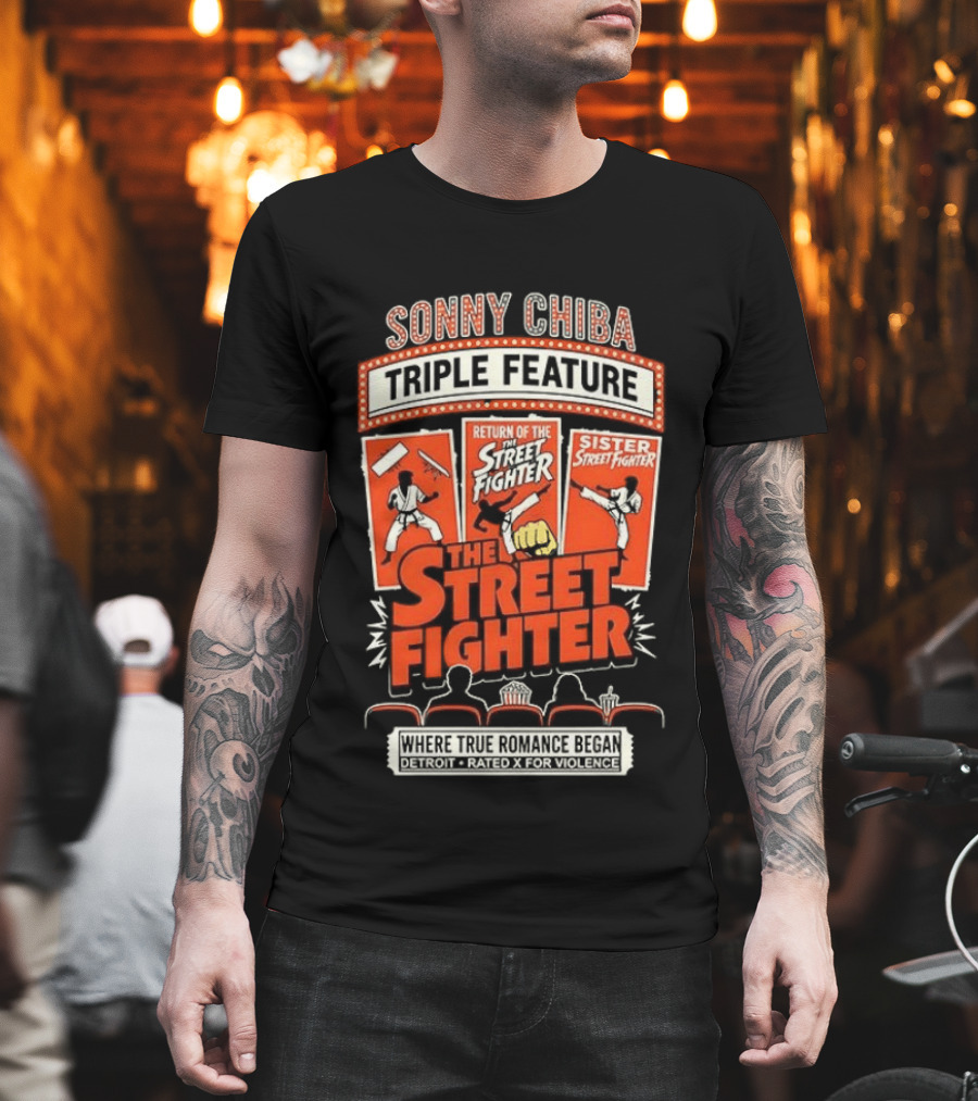 Sonny Chiba Triple Feature The Street Fighter Return Of The Sister Street Fighter T-Shirt