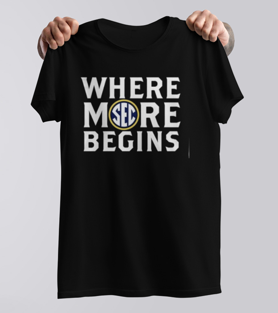 SEC Georgia Bulldogs Where More Begins T-Shirt