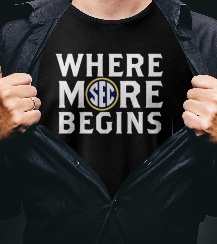 SEC Georgia Bulldogs Where More Begins T-Shirt