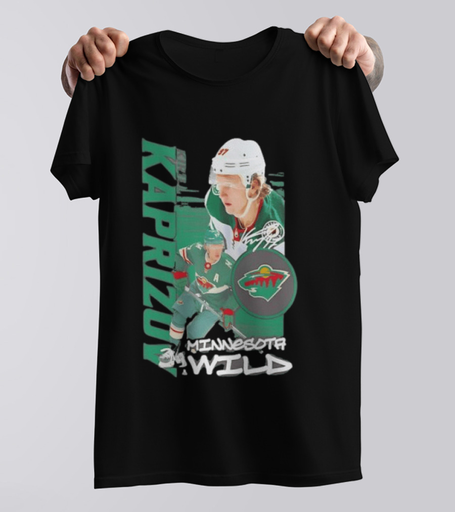 Minnesota Wild Kaprizov 97 Playmaker Hockey Star T-Shirt