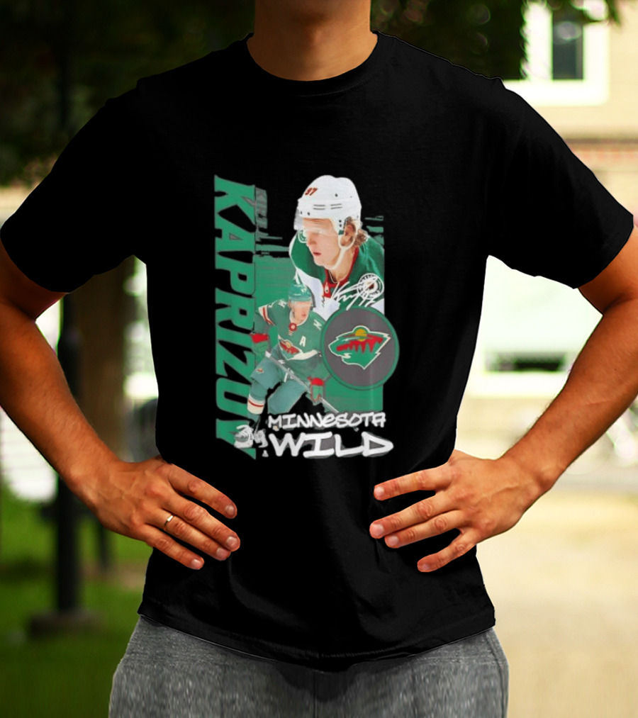 Minnesota Wild Kaprizov 97 Playmaker Hockey Star T-Shirt