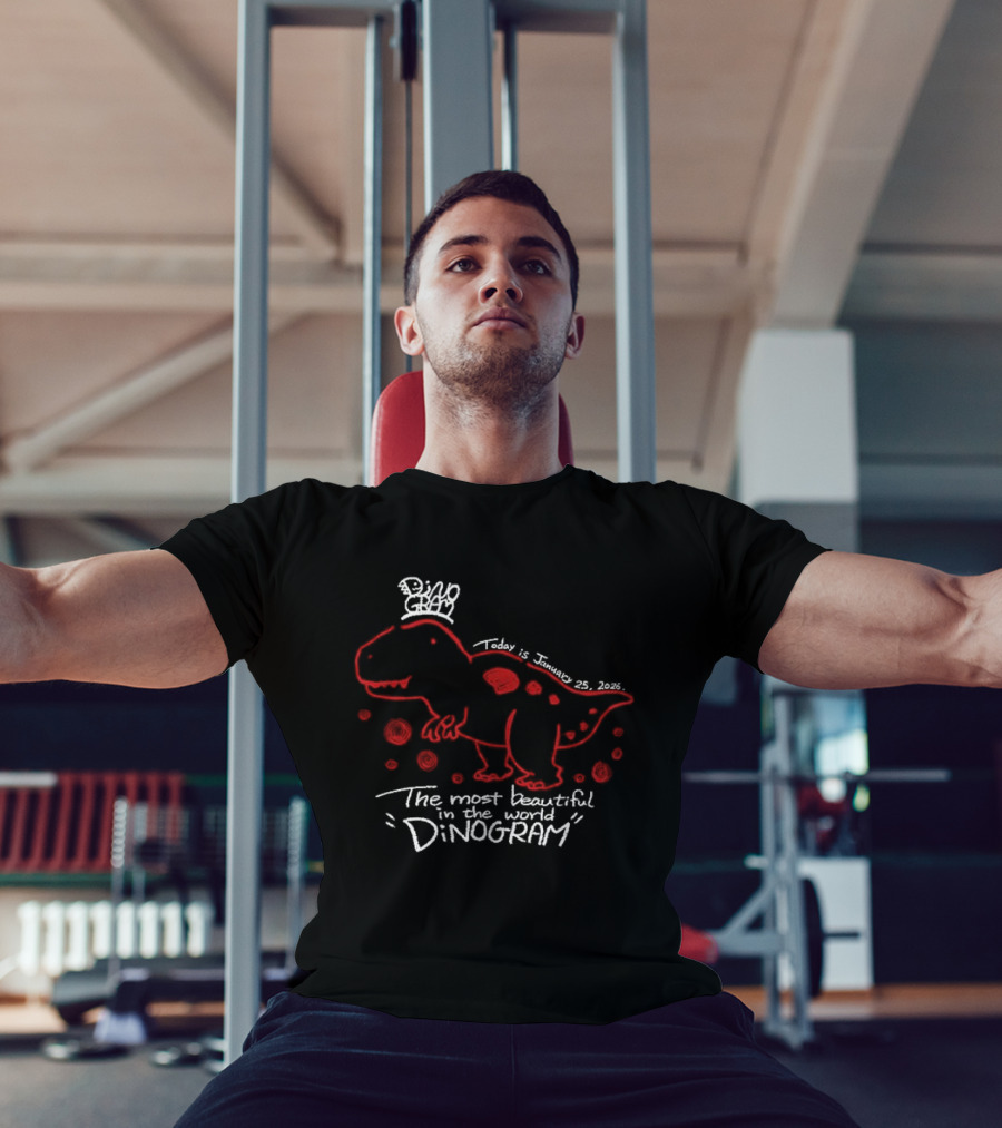 The Most Beautiful Dinogram Dinosaur With Red Spots And Crown T-Shirt