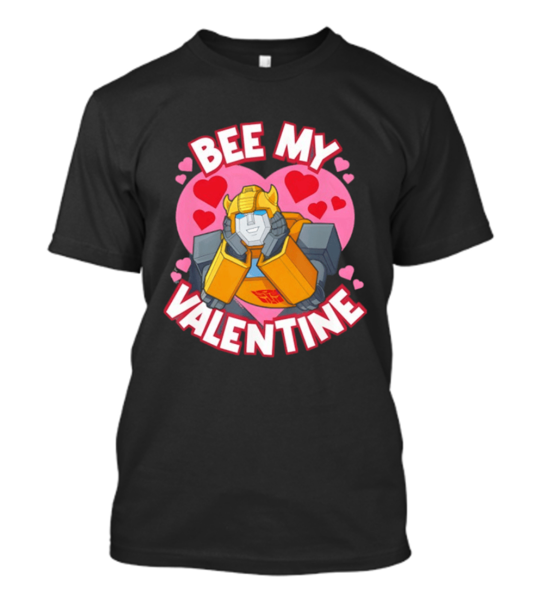 BEE MY VALENTINE Transformers Bumblebee Valentine's Day Hearts T-Shirt