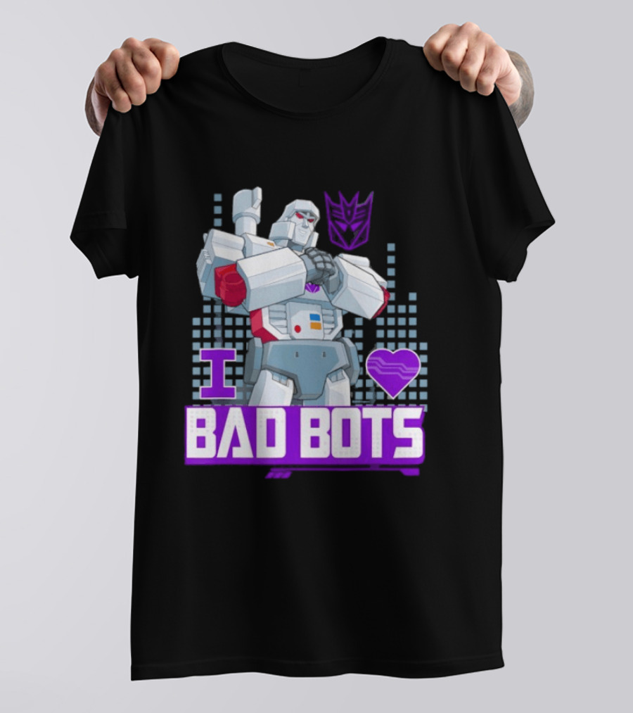 Transformers Valentine's Day Megatron I Love Bad Bots Decepticon T-Shirt