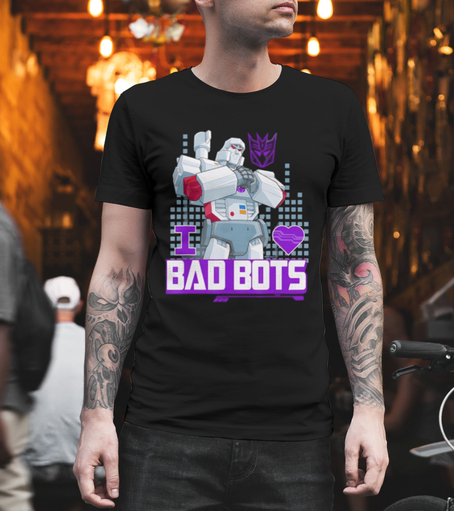 Transformers Valentine's Day Megatron I Love Bad Bots Decepticon T-Shirt