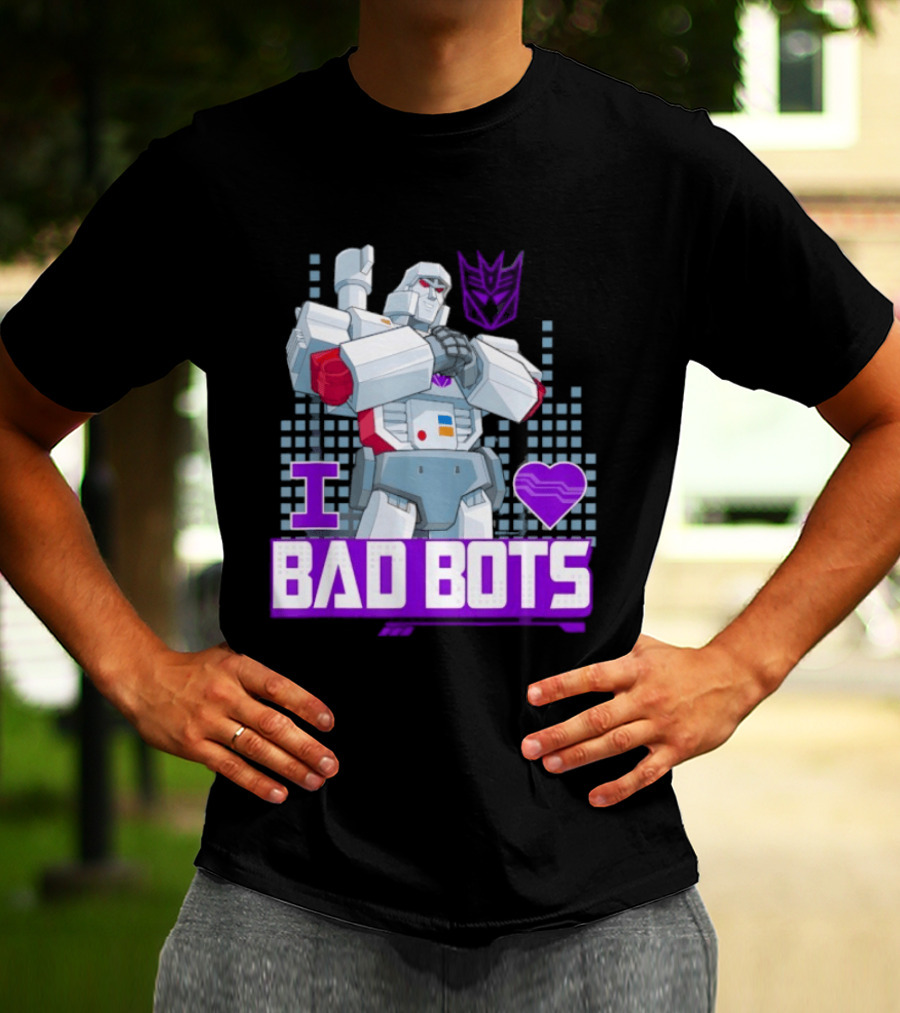 Transformers Valentine's Day Megatron I Love Bad Bots Decepticon T-Shirt