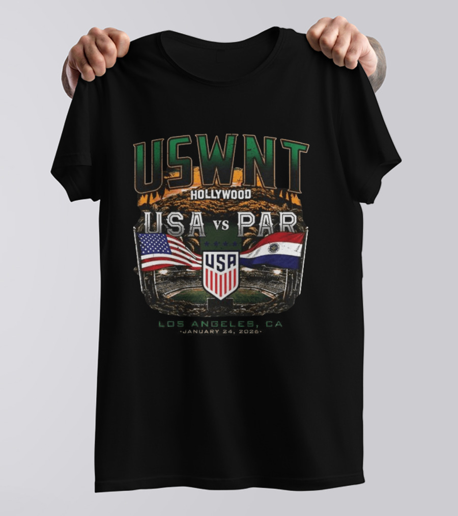 USWNT Hollywood USA Vs PAR International Friendly 2026 T-Shirt