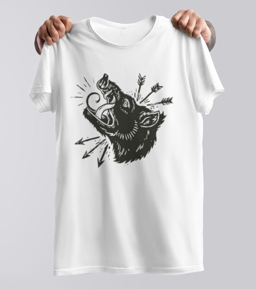 New Wolf Defiant To The End Arrows Illustrating Resilient Howling Wolf T-Shirt