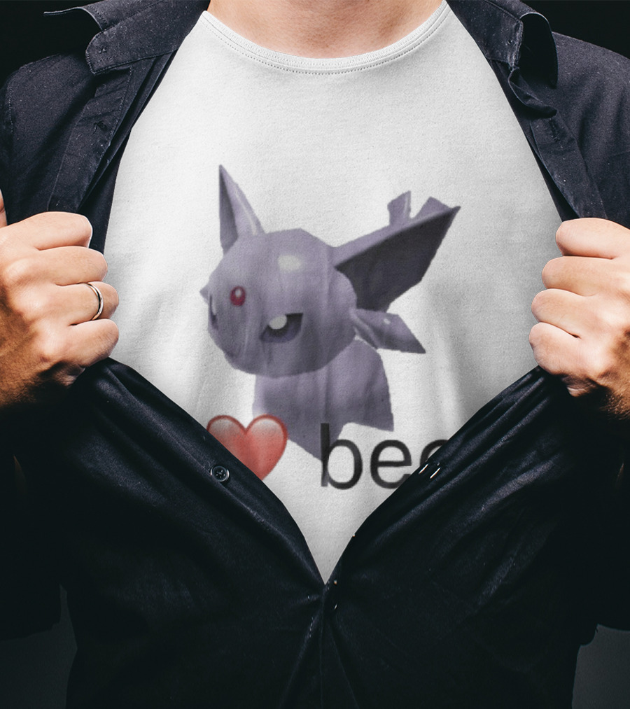 Pokémon Espeon I Heart Beer Meme T-Shirt