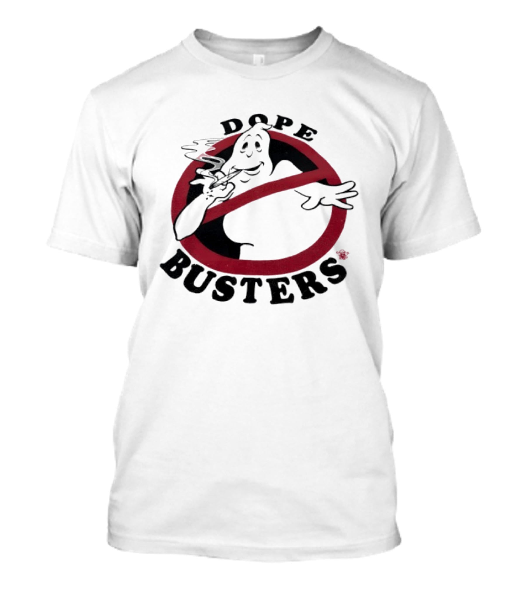Ghostbusters Dope Busters Smoking Ghost Red Circle T-Shirt