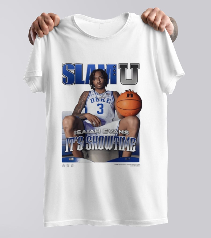 Slam U Isaiah Evans Duke Basketball It's Showtime T-Shirt