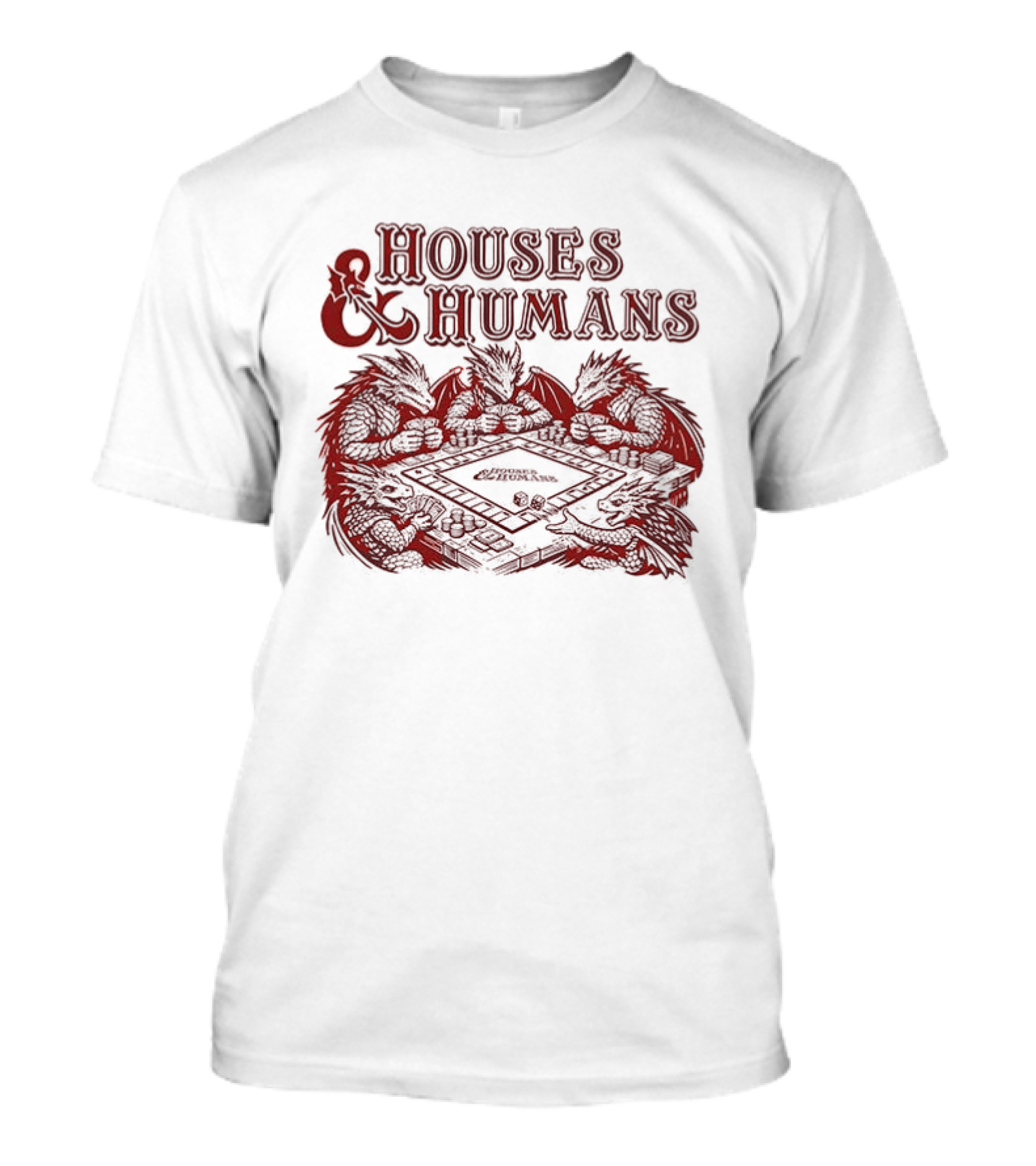 Houses And Humans Dungeons And Dragons Monopoly T-Shirt