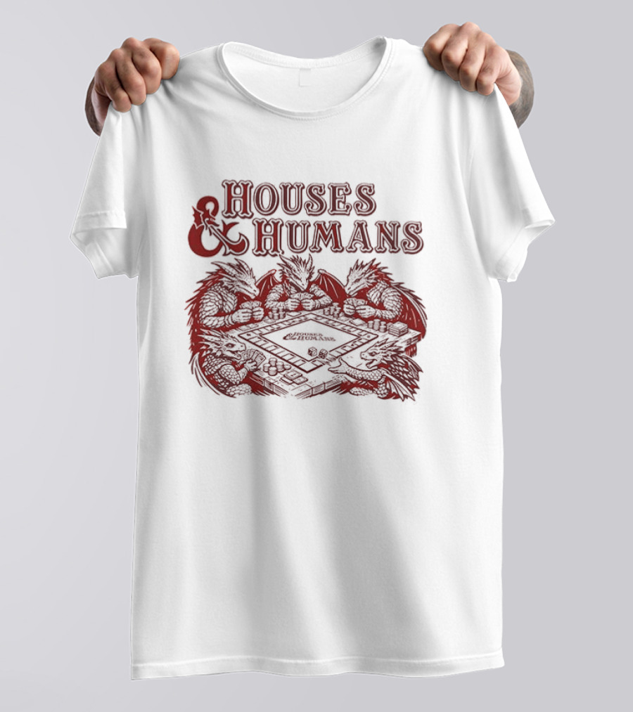 Houses And Humans Dungeons And Dragons Monopoly T-Shirt