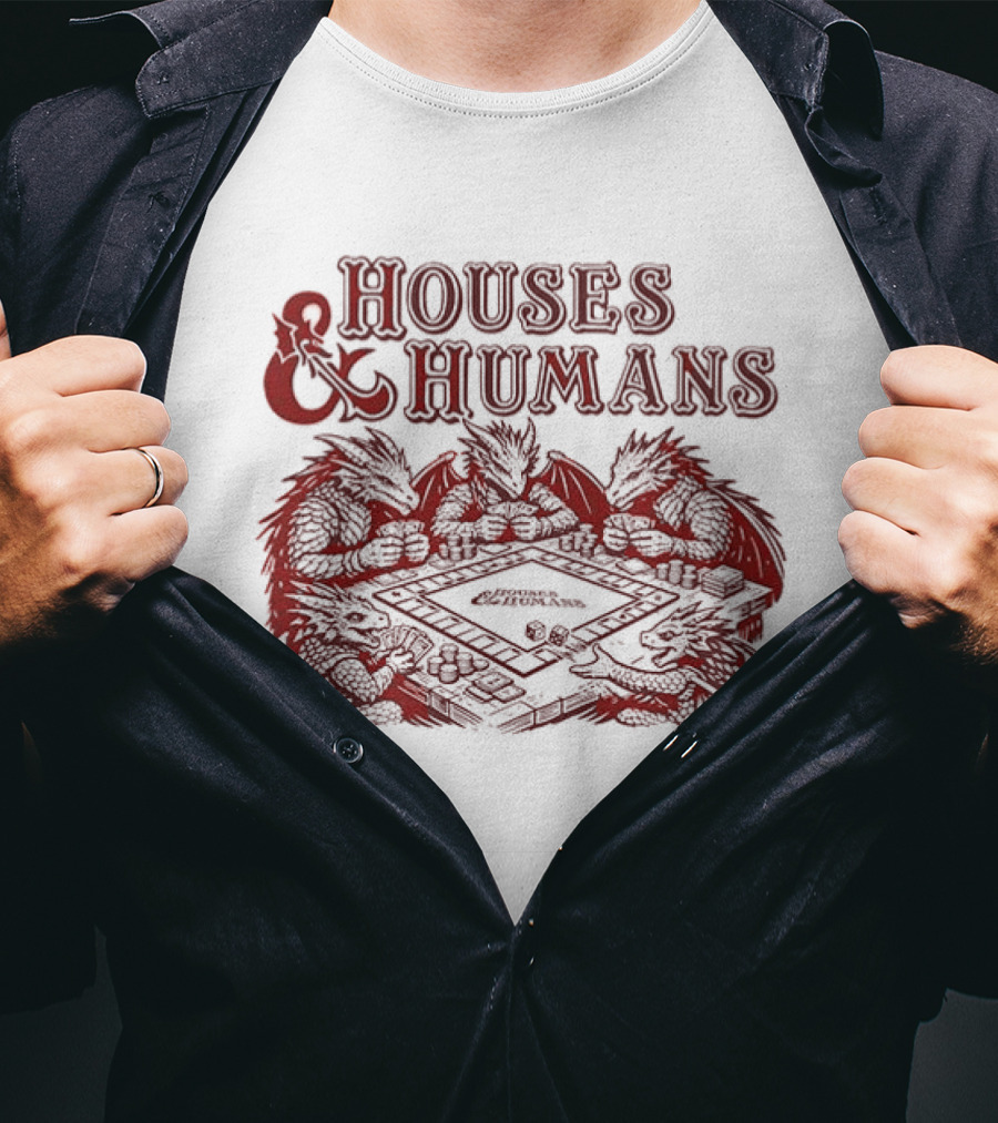 Houses And Humans Dungeons And Dragons Monopoly T-Shirt
