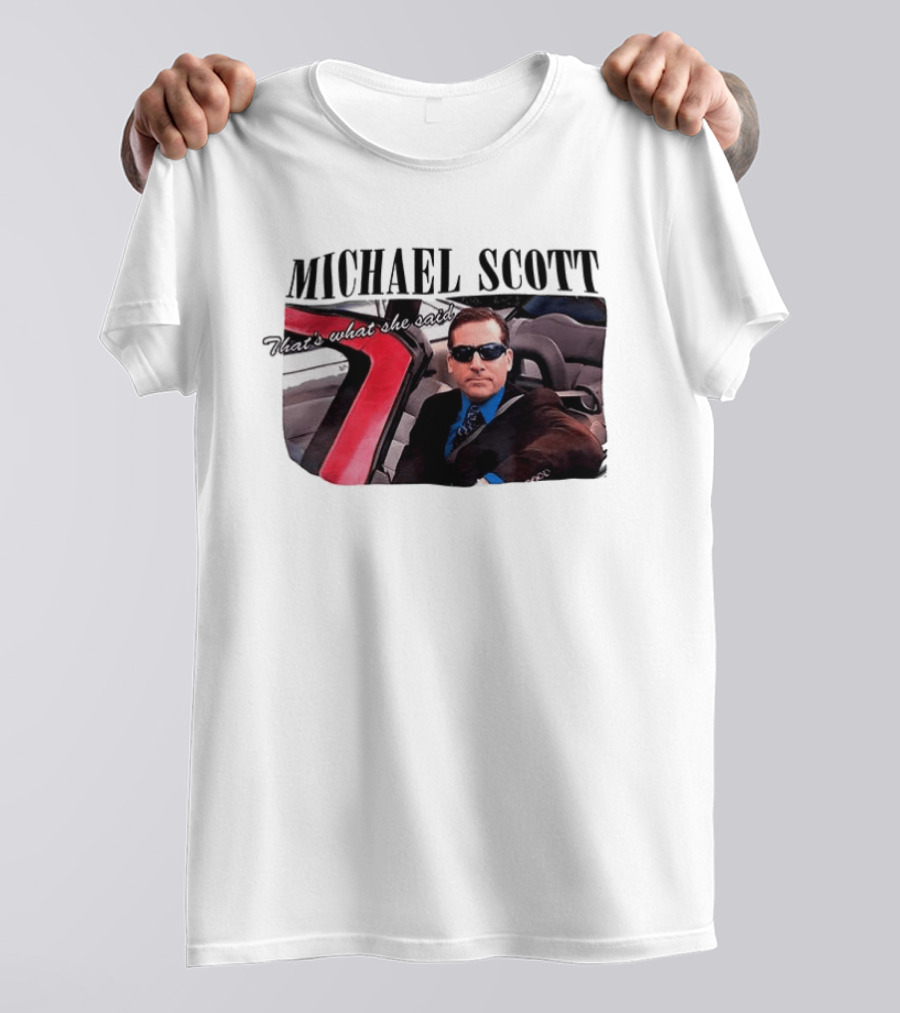 Michael Scott That's What She Said Sunglasses Car Scene T-Shirt