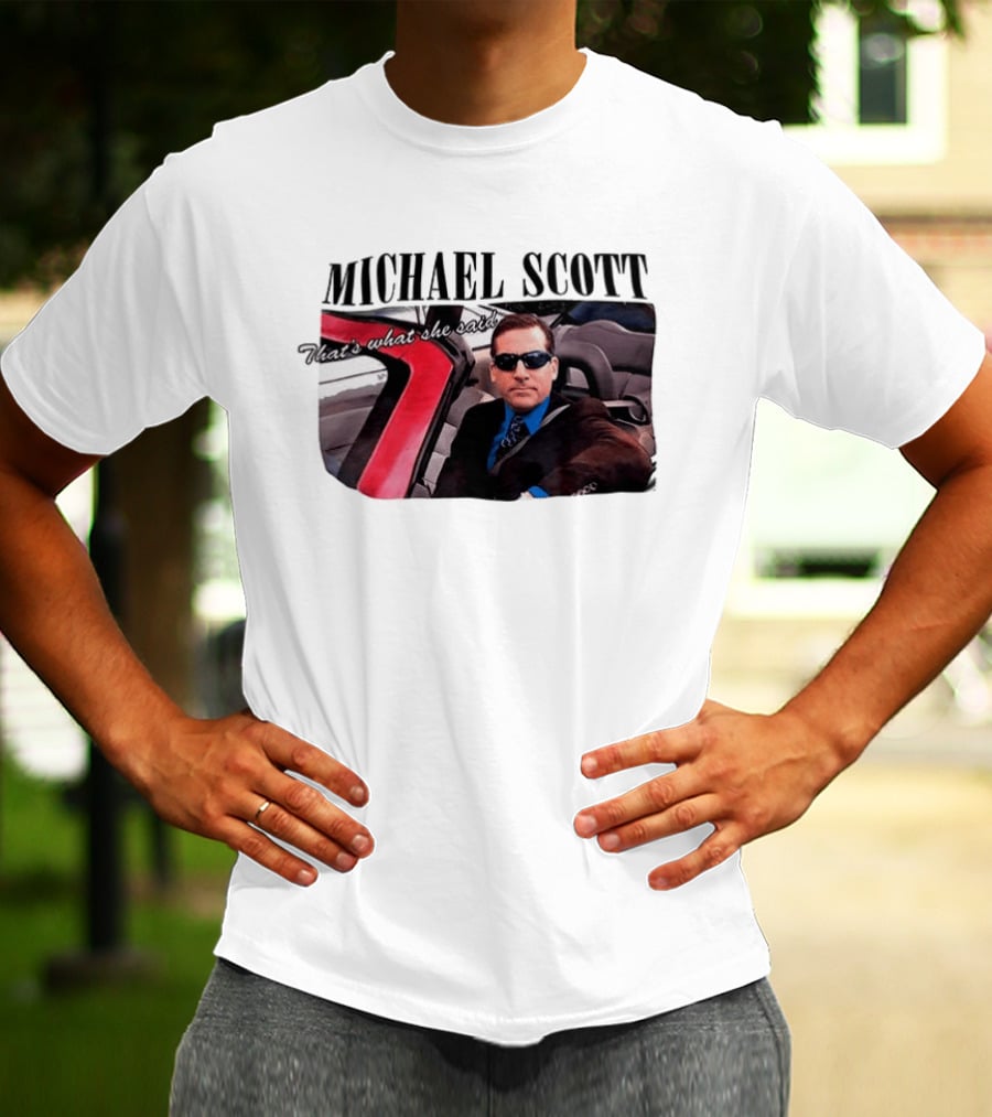 Michael Scott That's What She Said Sunglasses Car Scene T-Shirt