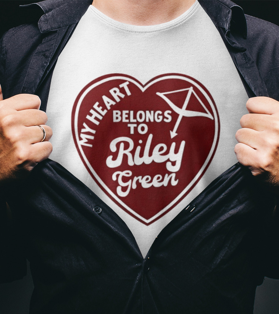 My Heart Belongs To Riley Green Kite Heart T-Shirt