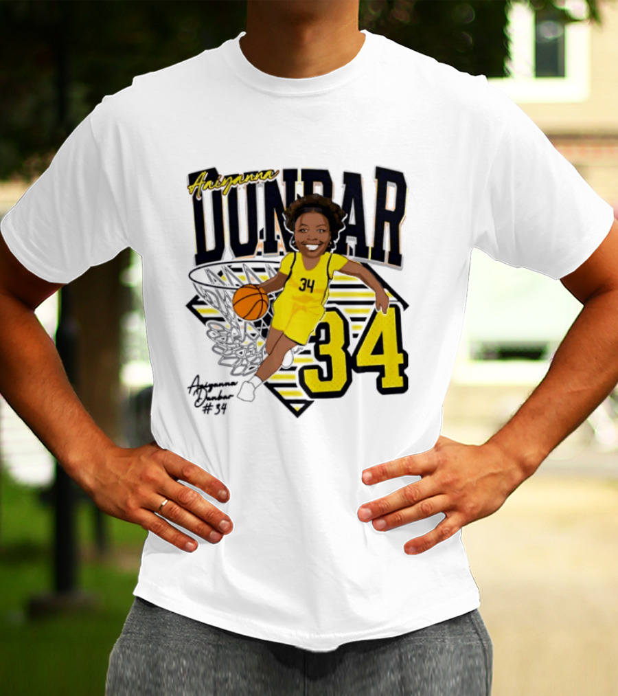 Aaiyanna Dunbar Basketball 34 Michigan Wolverines T-Shirt