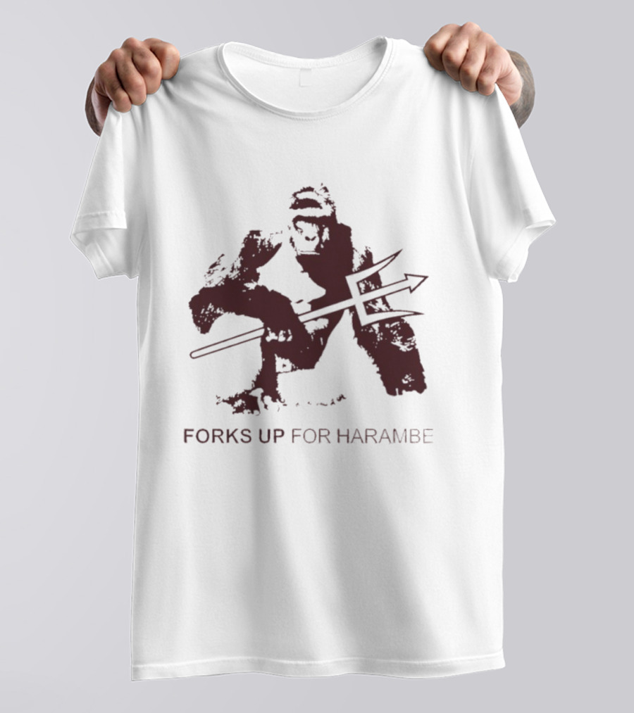 Forks Up For Harambe Arizona State Sun Devils Trident T-Shirt