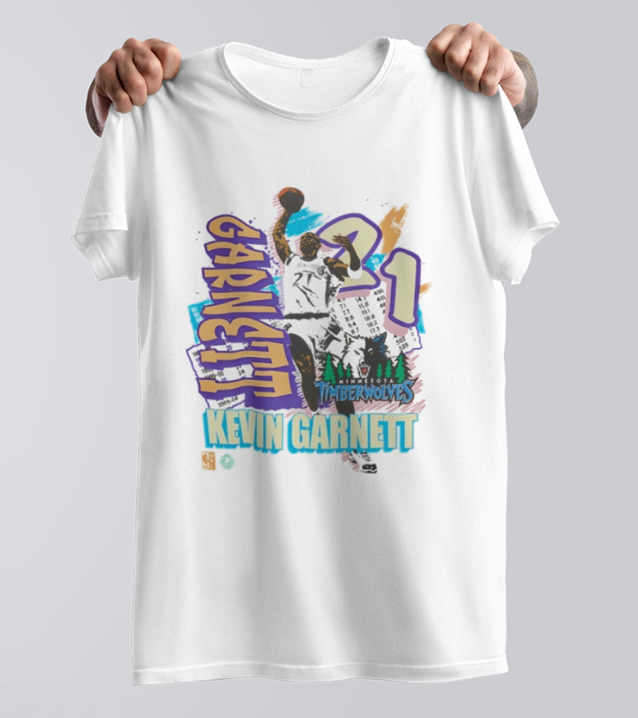 Kevin Garnett Timberwolves Basketball 21 T-Shirt