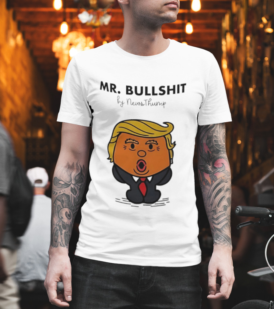 Mr Bullshit By NewsThump Cartoon T-Shirt