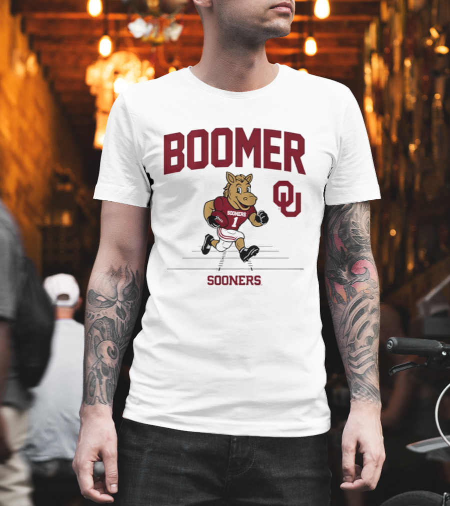 Boomer Oklahoma Sooners Football OU Gridiron T-Shirt