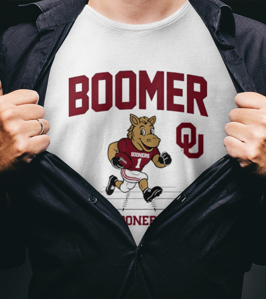 Boomer Oklahoma Sooners Football OU Gridiron T-Shirt