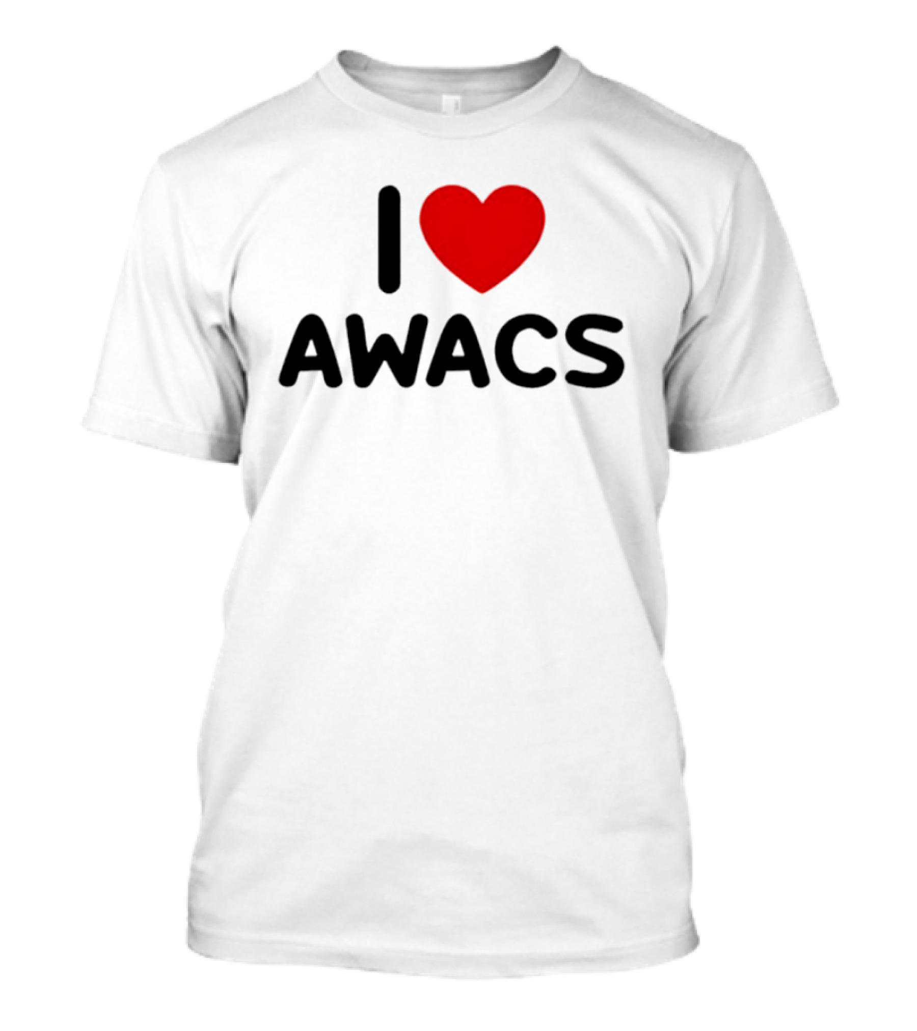I Love AWACS Heart Symbol Enthusiast Recognition T-Shirt
