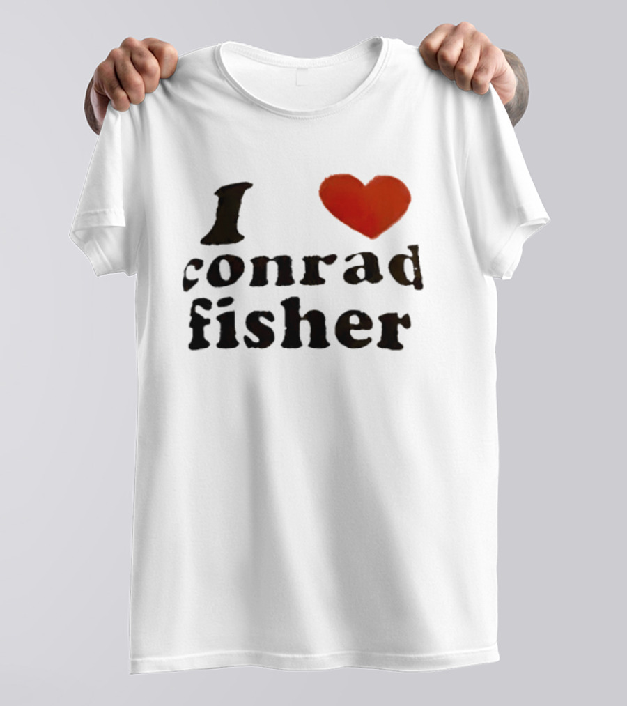I Love Conrad Fisher Red Heart Trending Search T-Shirt