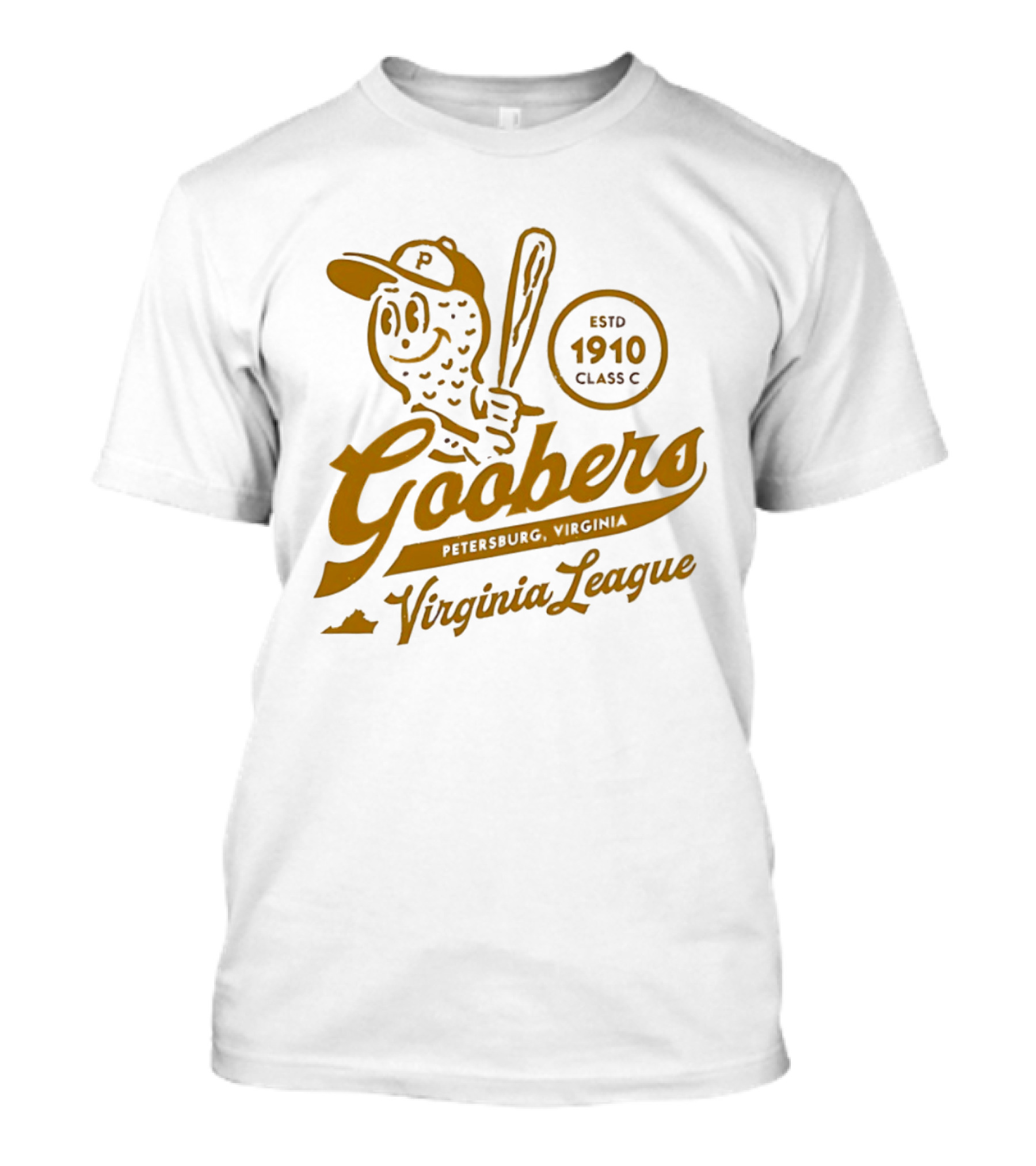 Petersburg Goobers Virginia League Estd 1910 Class C Baseball Team T-Shirt