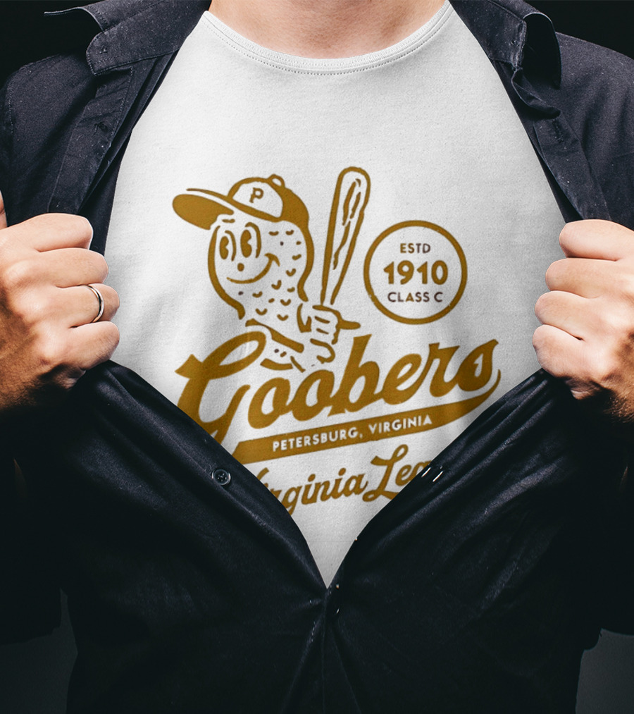 Petersburg Goobers Virginia League Estd 1910 Class C Baseball Team T-Shirt