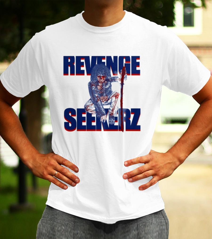 Revenge Seekerz Skeleton Horror Creepy Skeleton Warrior T-Shirt
