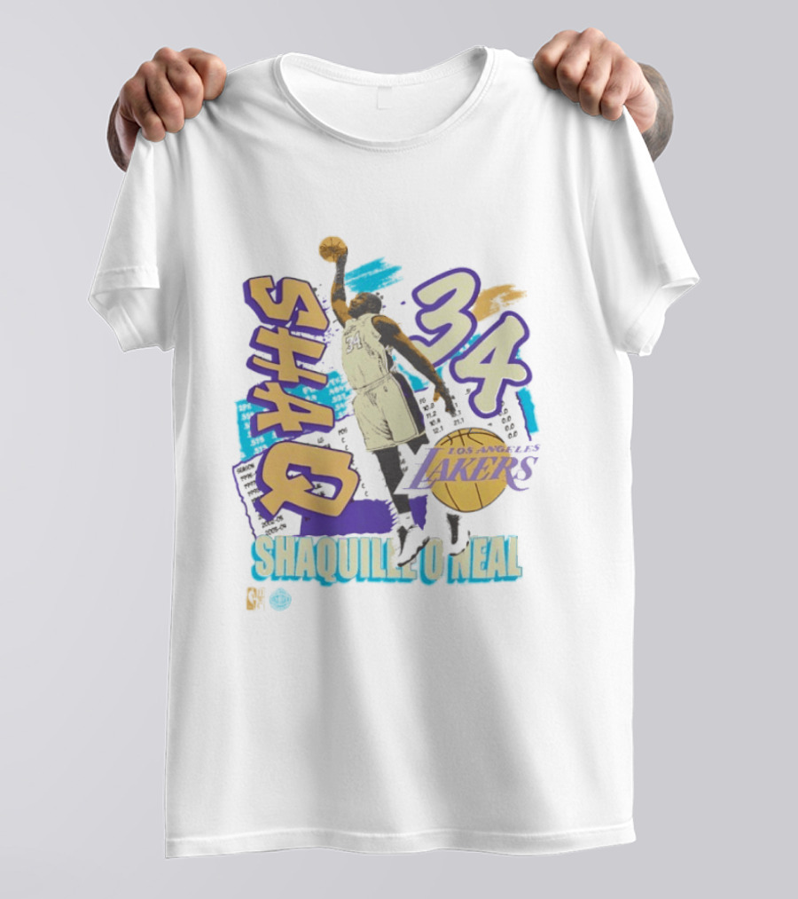 Shaquille O'Neal 34 Los Angeles Lakers Shaq Basketball T-Shirt