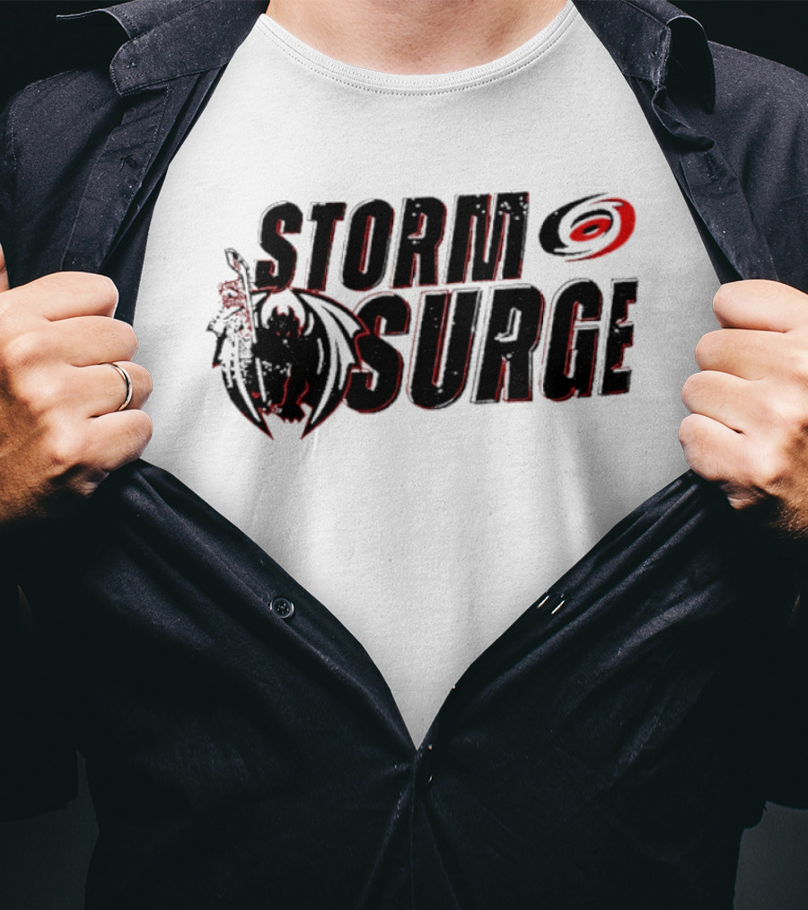 Storm Surge Carolina Hurricanes Hockey Dragon T-Shirt