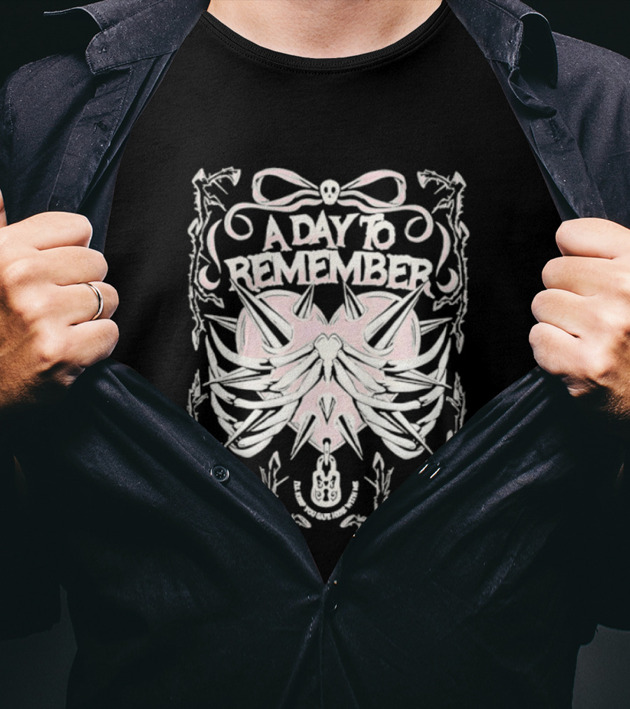A Day To Remember Spiked Skull And Anchor T-Shirt