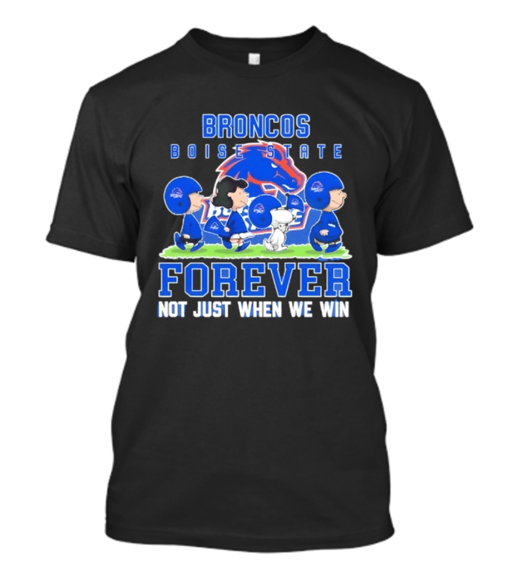 Boise State Broncos Peanuts Characters Loyalty Forever Winning T-Shirt