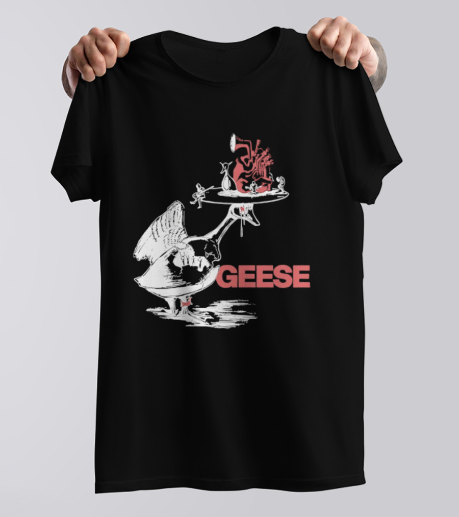 Geese Hieronymus Bosch Style Heart T-Shirt