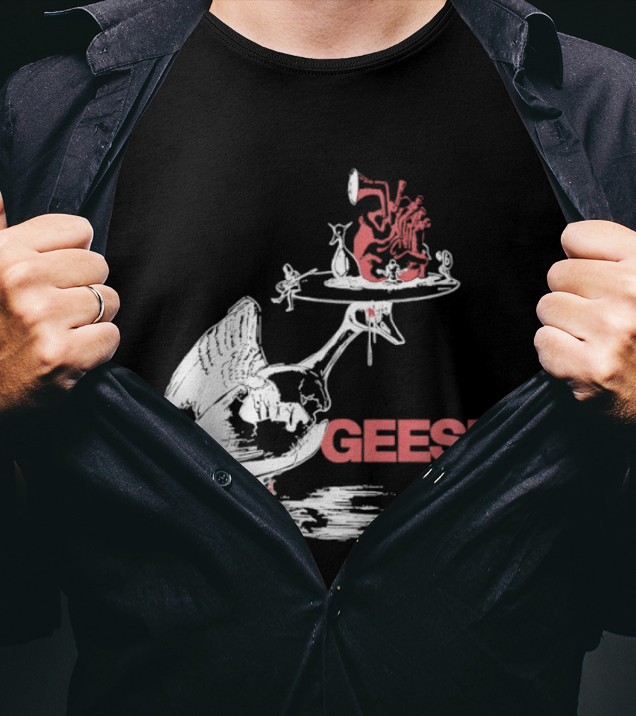 Geese Hieronymus Bosch Style Heart T-Shirt