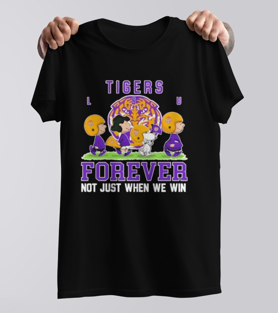 LSU Tigers Peanuts Collaboration Forever Not Just When We Win T-Shirt