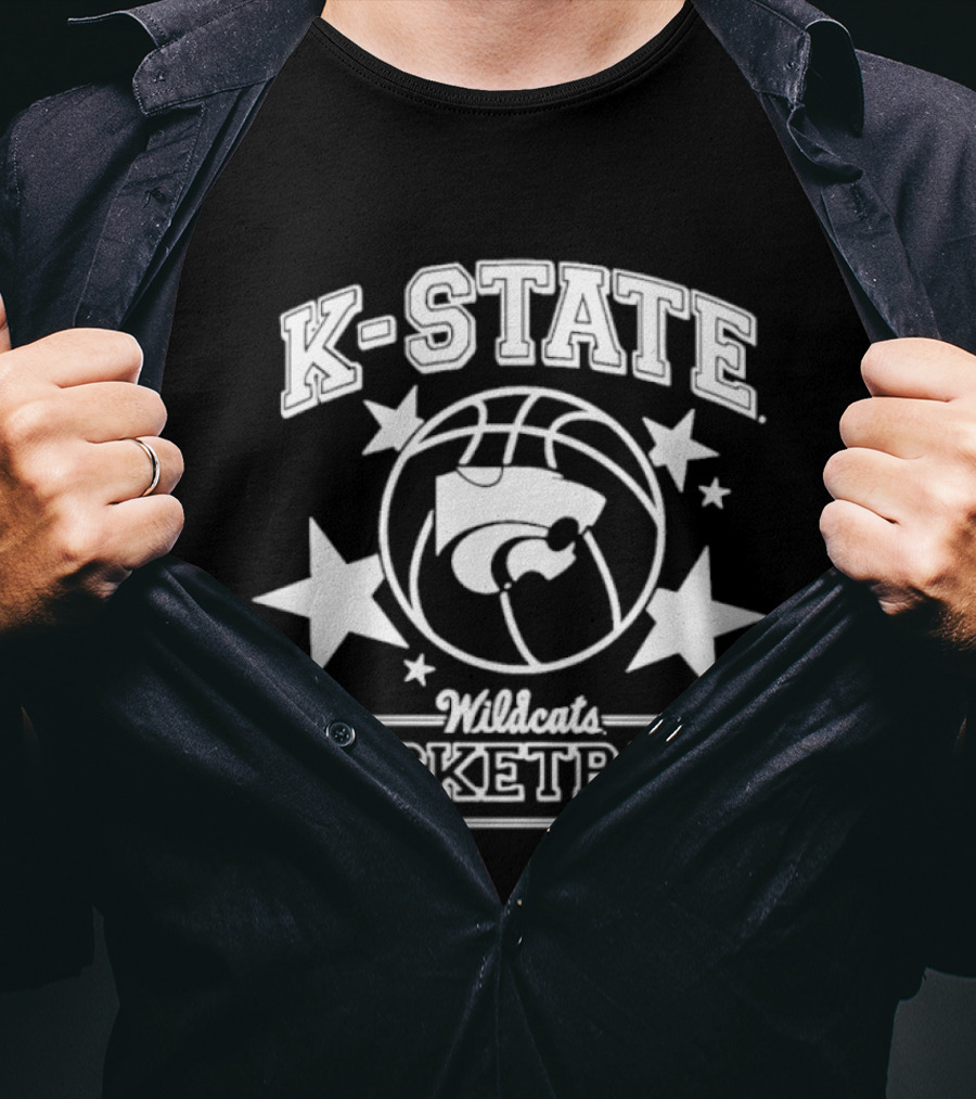 K State Wildcats Basketball Awareness Stars Basketball T-Shirt