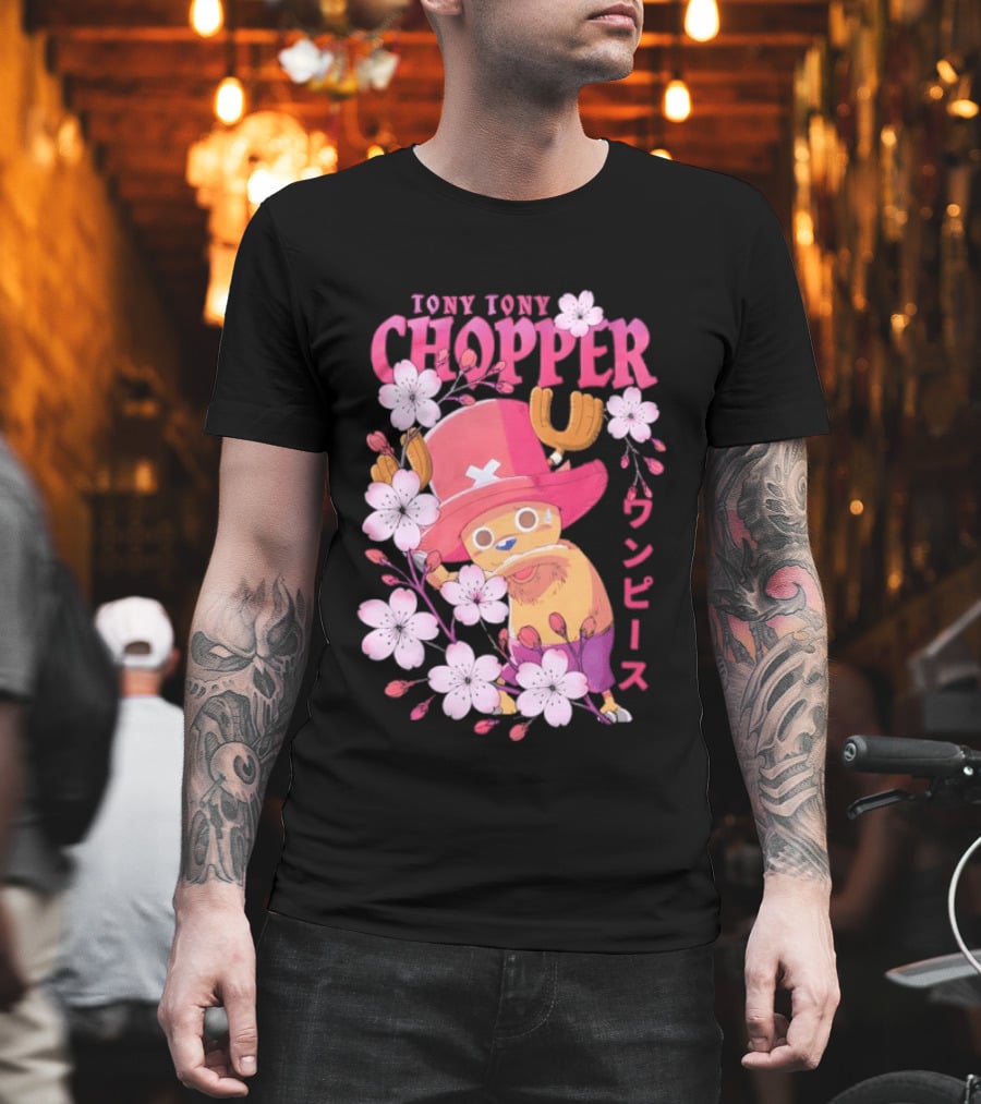 One Piece Tony Tony Chopper Sakura Blossom T-Shirt