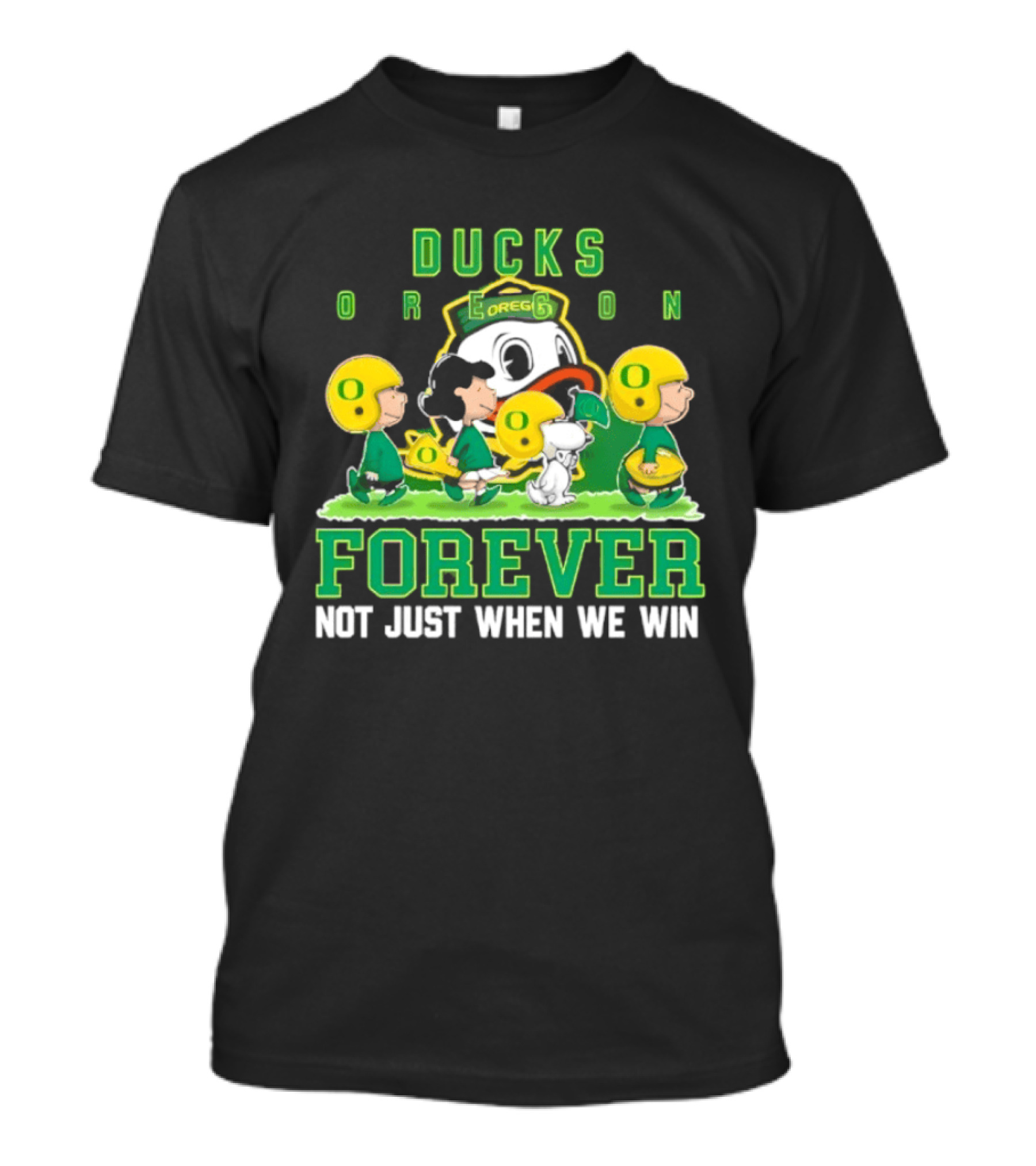 Oregon Ducks Peanuts Characters Forever Not Just When We Win T-Shirt