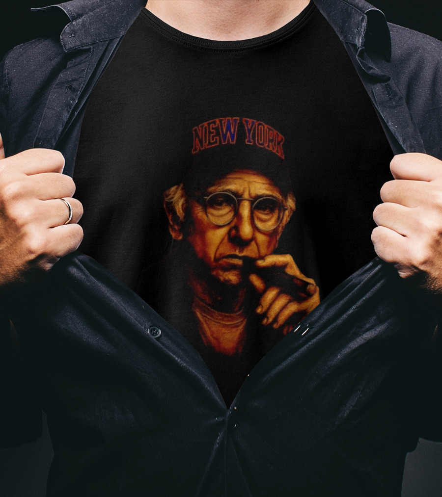 New York Hat Wearing Figure With Cigar Mood T-Shirt