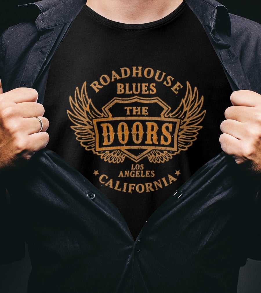 The Doors Roadhouse Blues Los Angeles California Wings T-Shirt