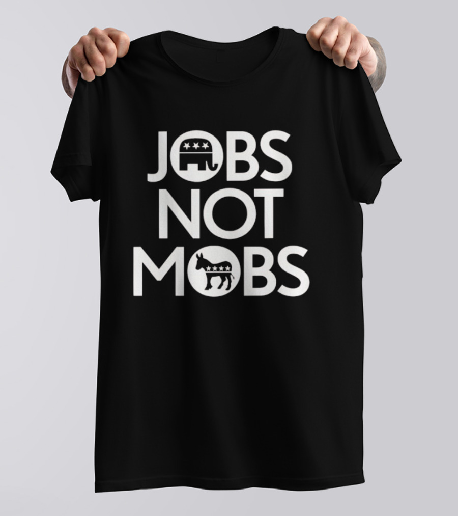 Jobs Not Mobs Elephant Donkey Stars T-Shirt